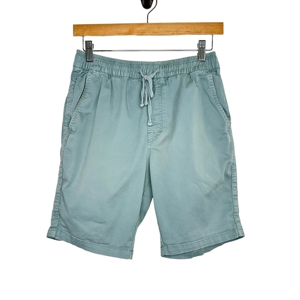 Katin Boys Patio Drawstring Elastic Waist Shorts Sz Small Blue Casual 8” Inseam